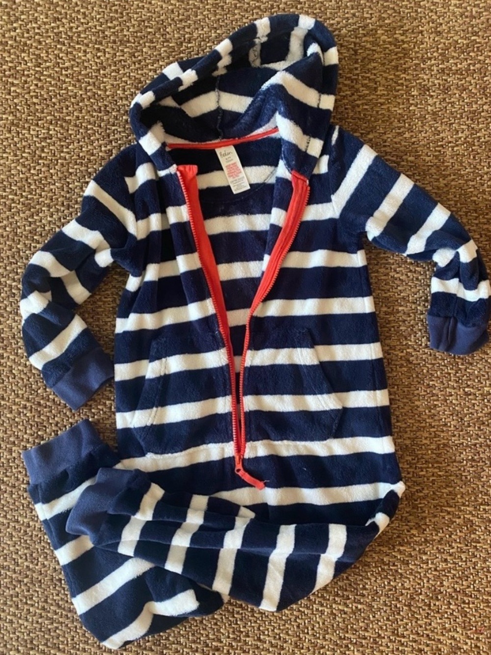 Mini-Boden Zip Fuzzie Onesie